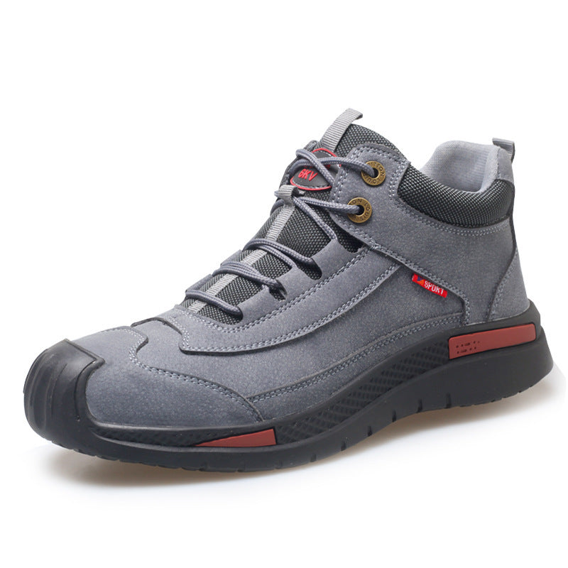 High-top Waterproof Welder Shoes Deodorant Steel Head Anti-smashing Shoes Wear-resistant