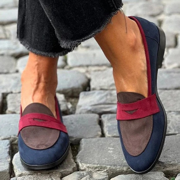 Round Toe Loafers Plus Size Assorted Colors Slip On Feet Ladies