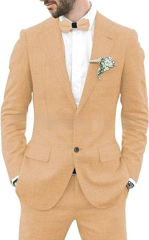 Men's Suit Wedding Party Suit Slim Fit Casual Coat Trousers