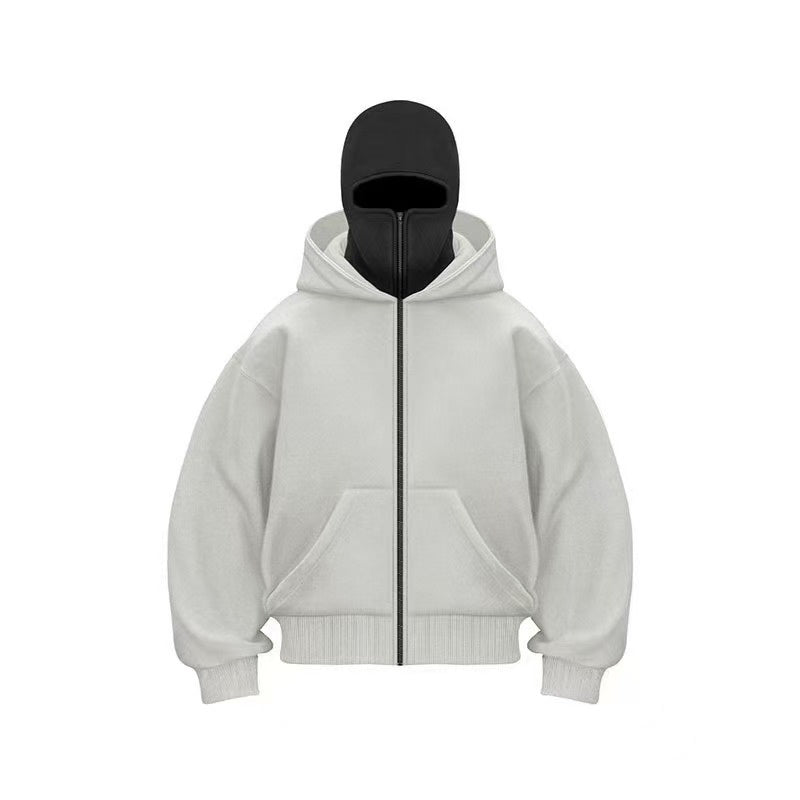 New European And American Autumn Spring Hooded Loose Cardigan Baseball Uniform Men