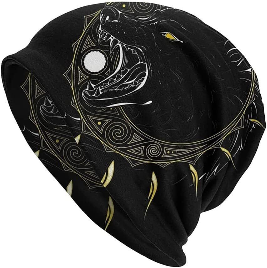 Sleeve Cap Double-layer Elastic Viking Totem Wolf Hipster Street Dance