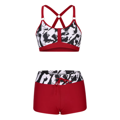 New Women's Printed Split Bikini Swimsuit