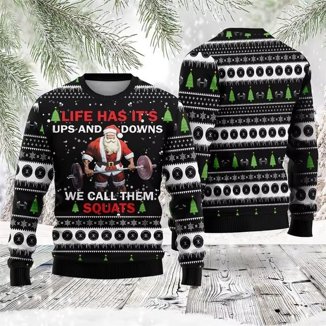 Santa Claus Funny Hip Hop 3D Digital Printing Top