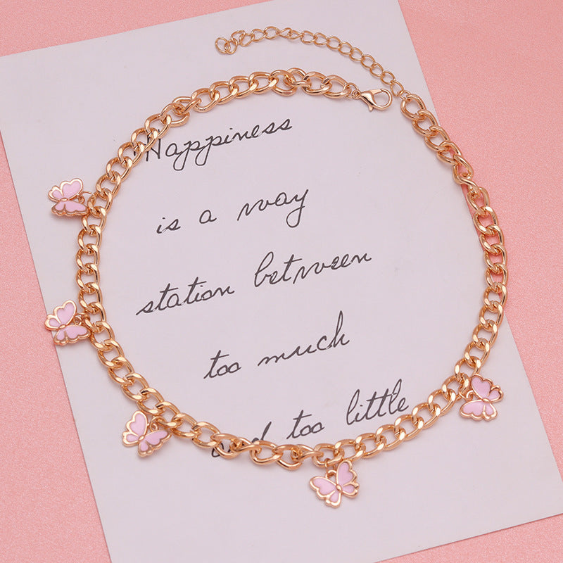 Women's Alloy Butterfly Necklace