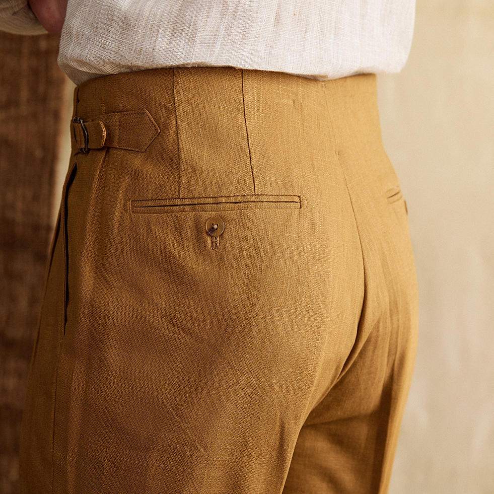 Men's Summer High Waist Straight Casual Trousers