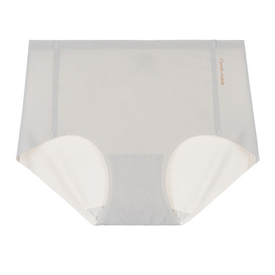 Ice Silk Underwear For Women Traceless Mid Waist Cotton Crotch Antibacterial