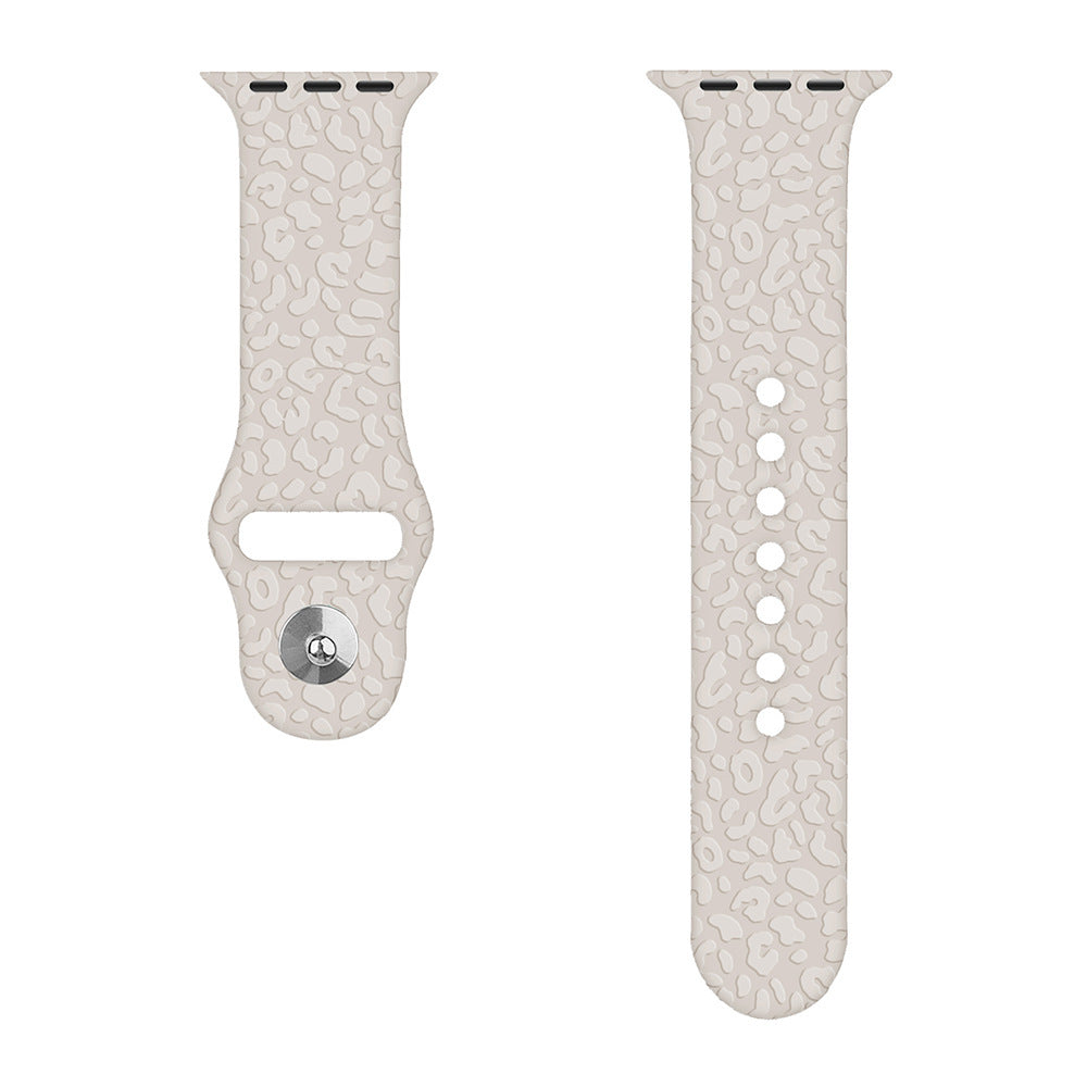 Laser Embossed Silicone Leopard Print Silicone Strap