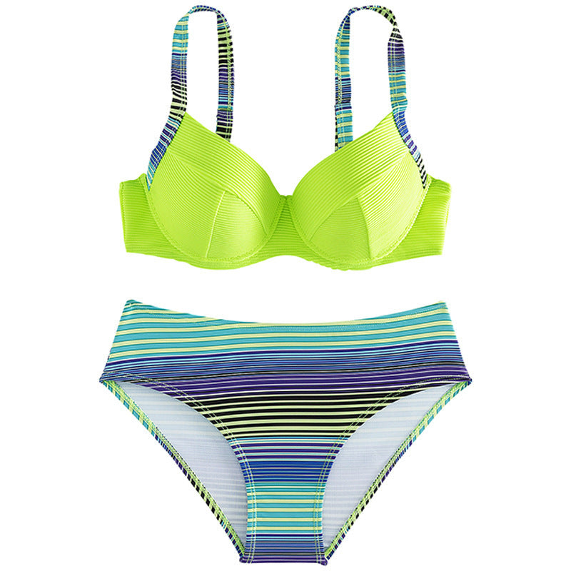 Printed Sexy Halter Bikini Women's Fashion Split