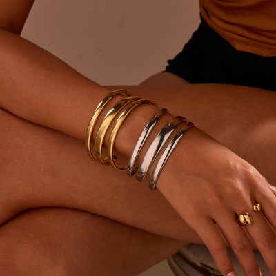 Stainless Steel Simple Opening Bracelet