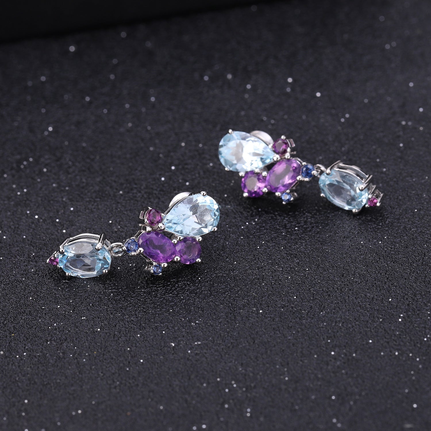Banquet With High-grade S925 Silver Natural Topaz Earrings Earrings