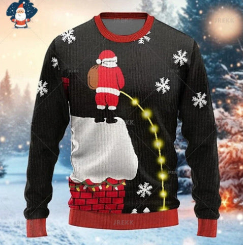 Santa Claus Funny Hip Hop 3D Digital Printing Top