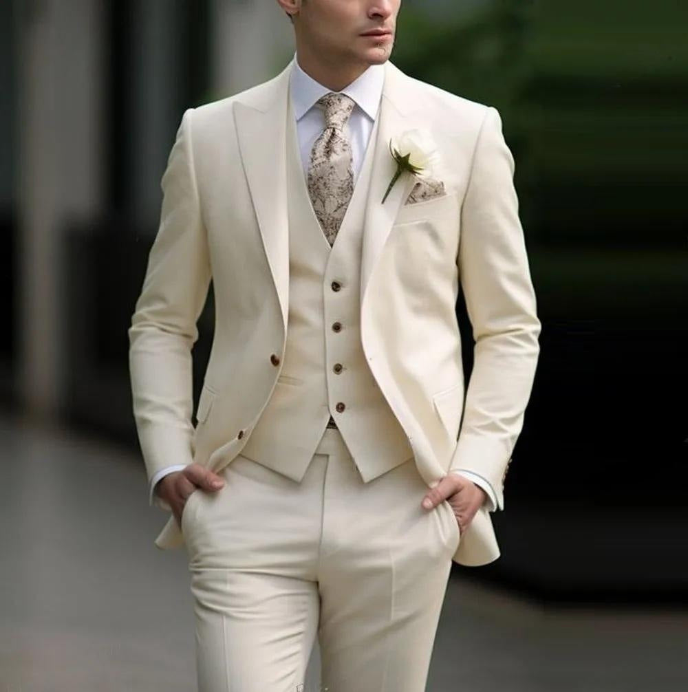Men's High Sense Temperament Banquet Business Slim Fit Fashion Men's Suit