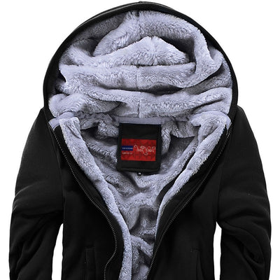 Casual sports polar fleece hooded jacket