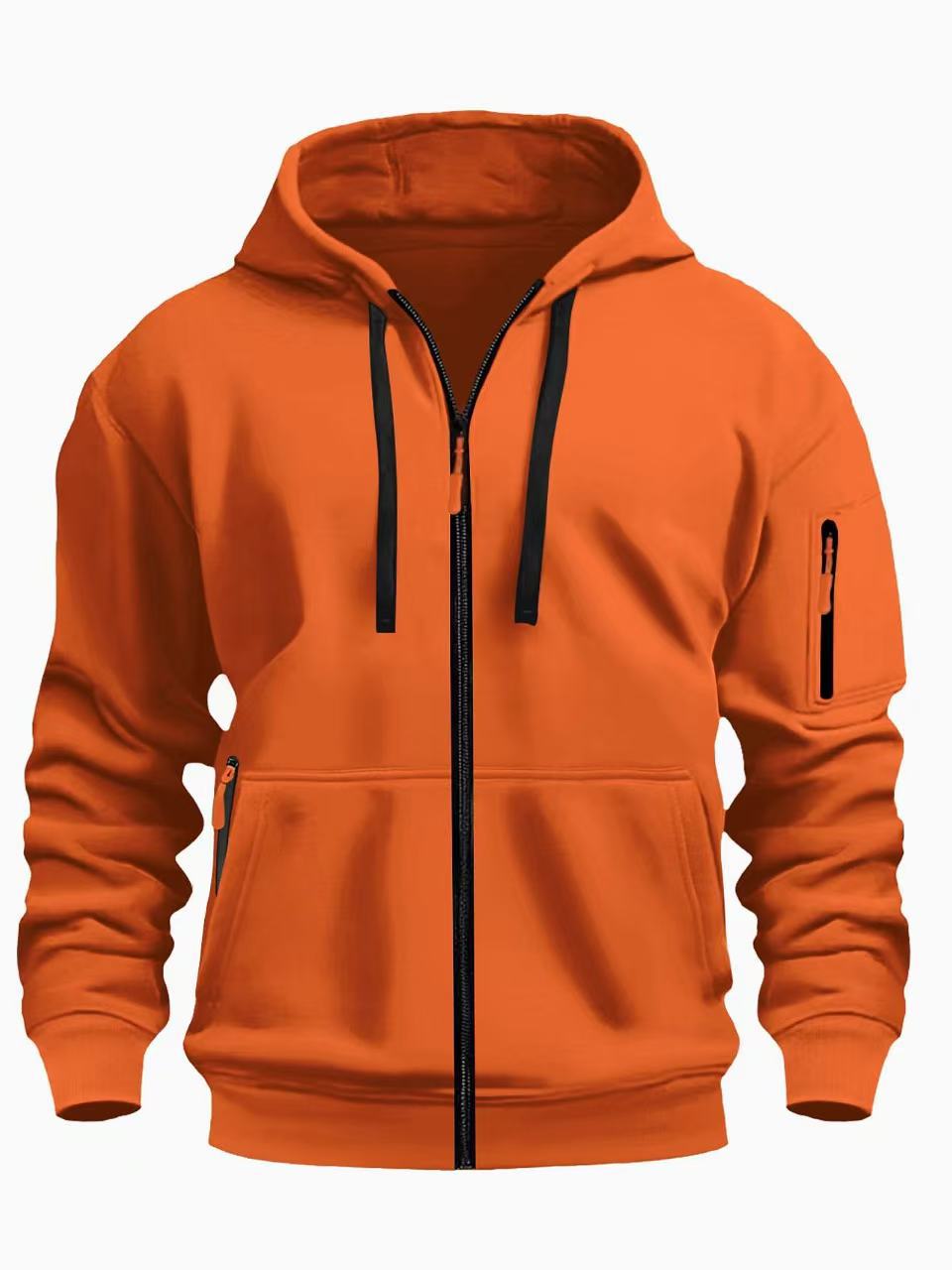 Men's Casual Sports Zipper Hooded Sweatshirt Jacket