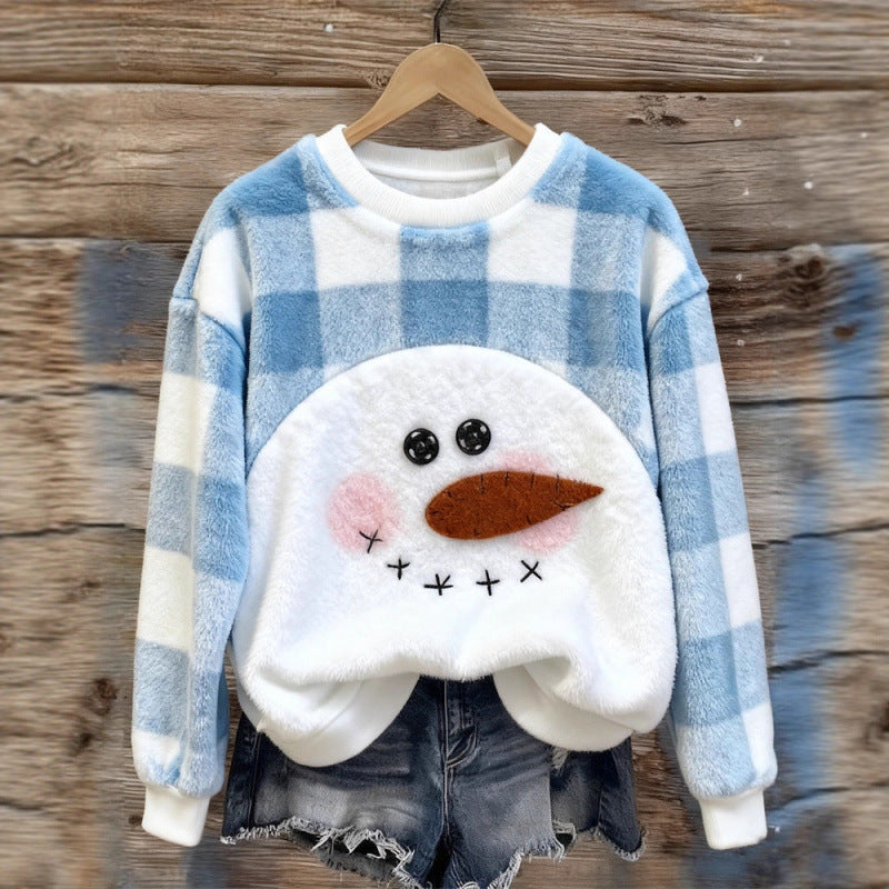 Women's Flannel Hoodie For Christmas, Autumn And Winter