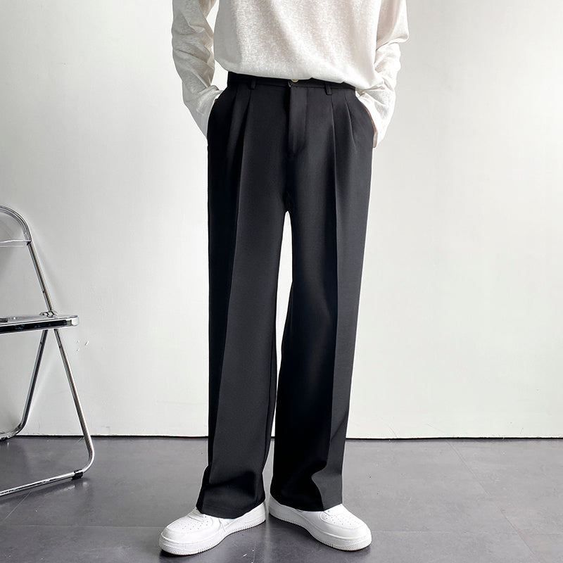 Ins Spring And Summer Fall Wide-leg Trousers Men's Loose Straight-leg Trousers Men's Drape Very Pants