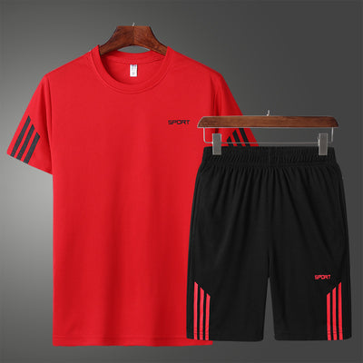 Summer Short-Sleeved Suit Men's Thin Section Breathable New Casual T-Shirt Clothes Men's Trend Summer T-Shirt