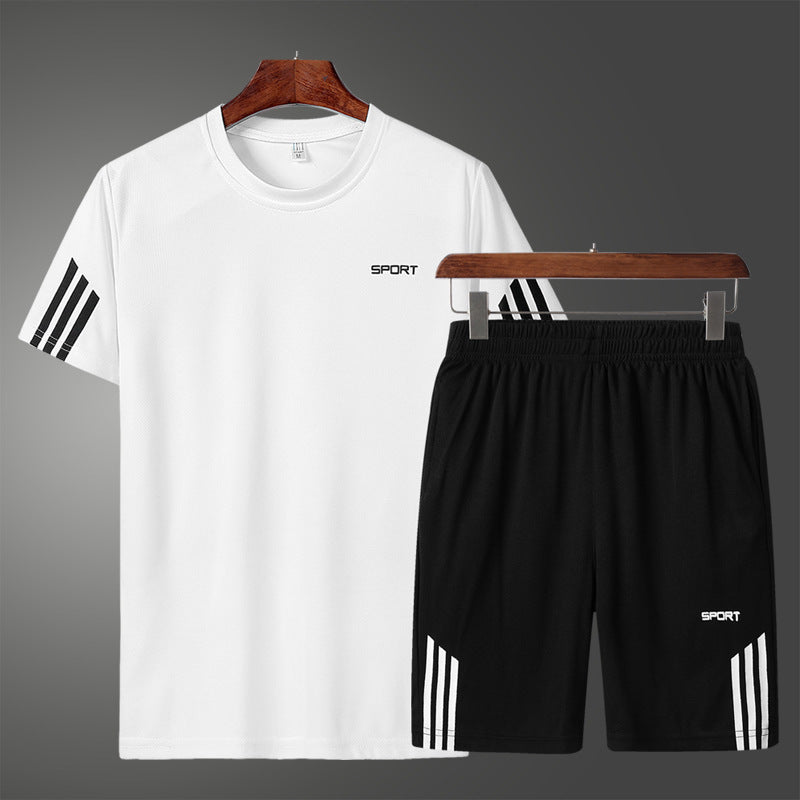 Summer Short-Sleeved Suit Men's Thin Section Breathable New Casual T-Shirt Clothes Men's Trend Summer T-Shirt