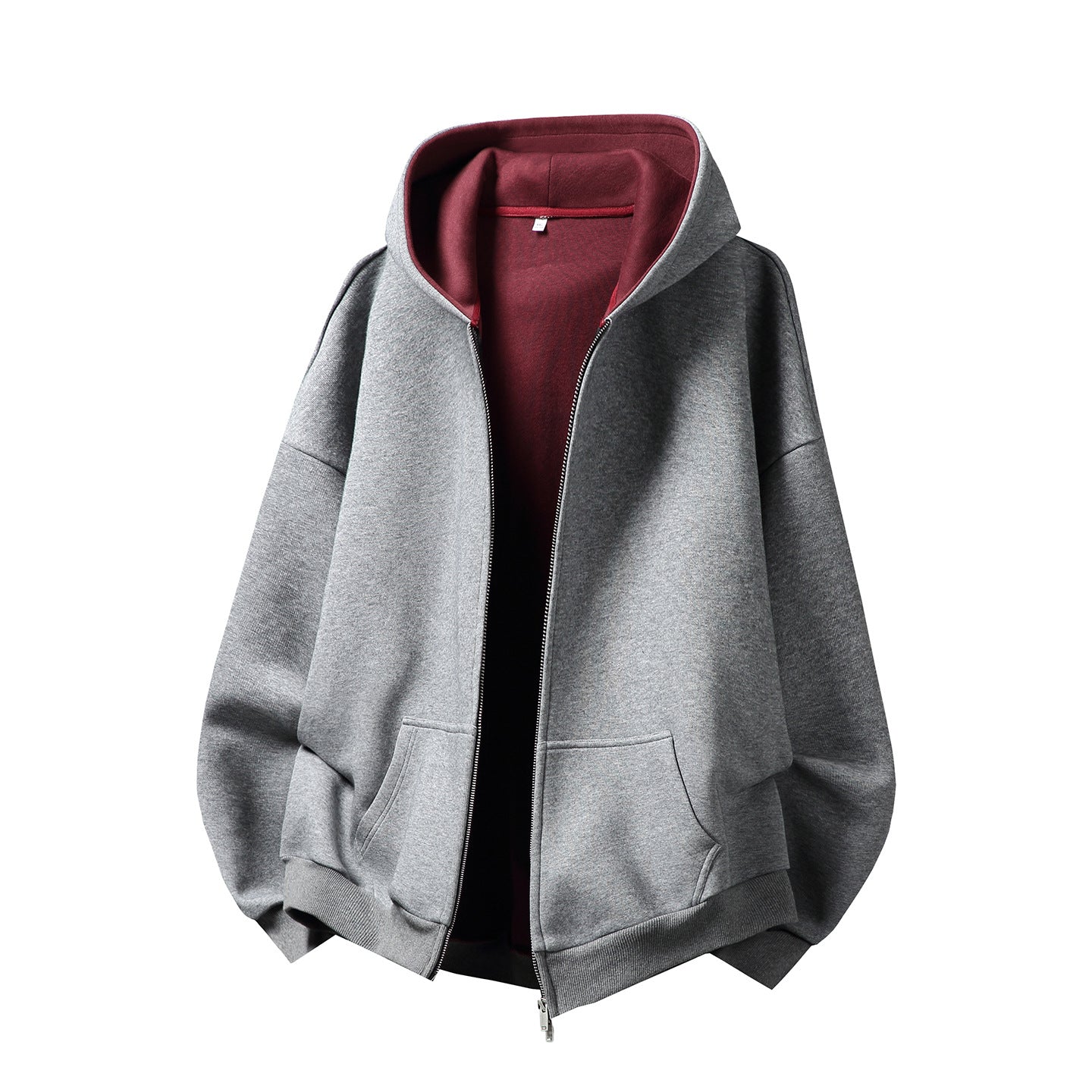 Heavy High-quality Contrast-colored Inner Hooded Sweater For Men And Women