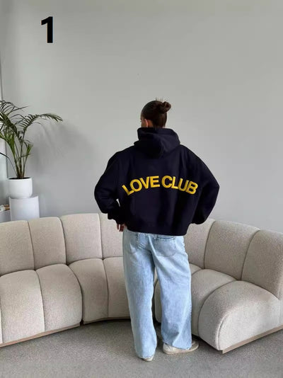Women's Trendy Sports Fashion Leisure Pullover Hoodie Couple Sweater
