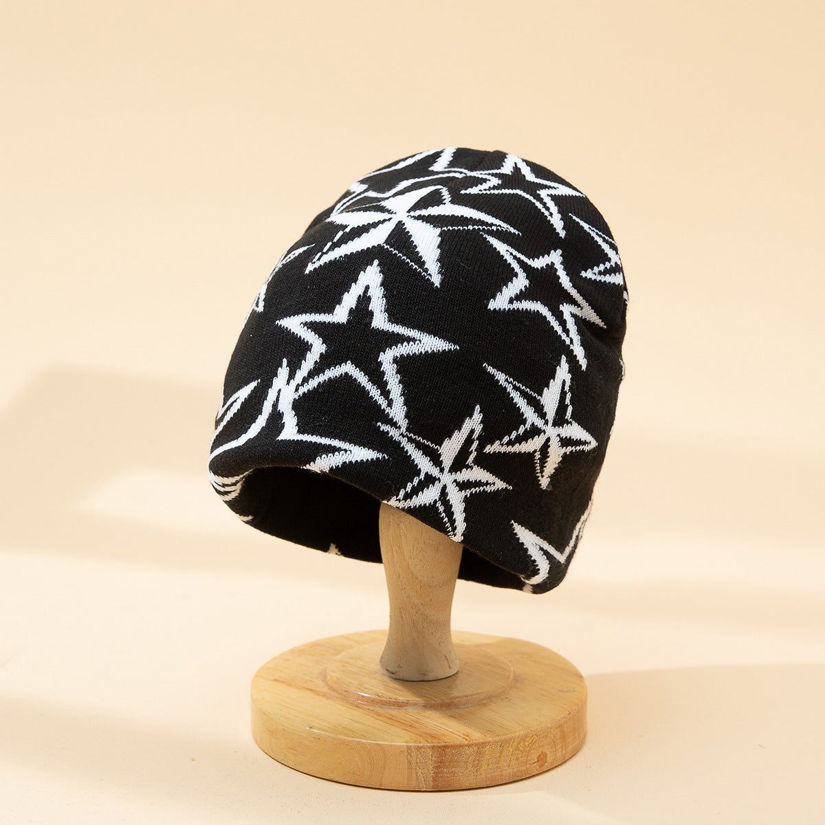 Warm Fashion Five-pointed Star Jacquard Woolen Knitted Hat