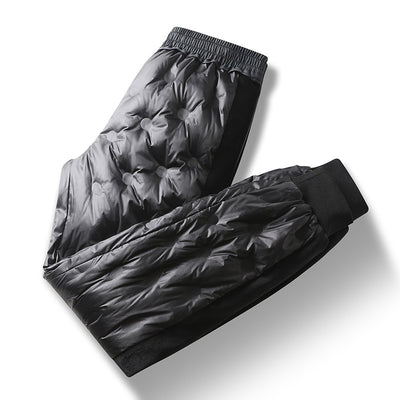 Men's Winter New Elastic Waist Down Wadded Trousers