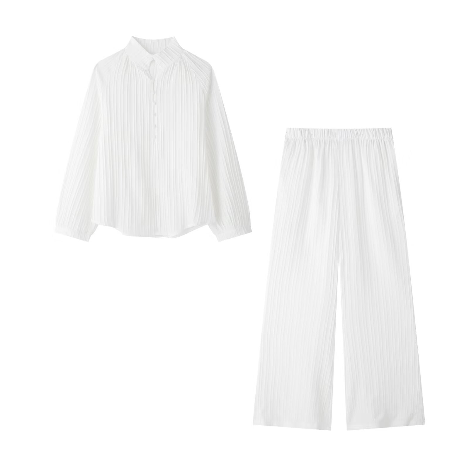 Women's Layering Top Shirt Trousers Suit