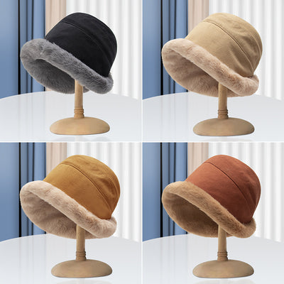 Women's Autumn And Winter Wild Fleece-lined Thickened Bucket Hat