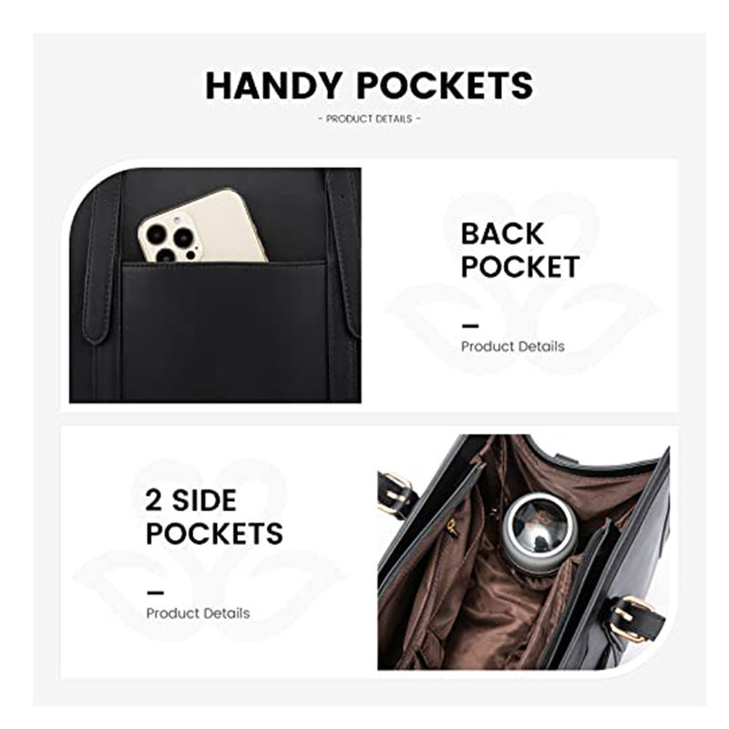 Women's Computer Shoulder Bag Leather Laptop Bag