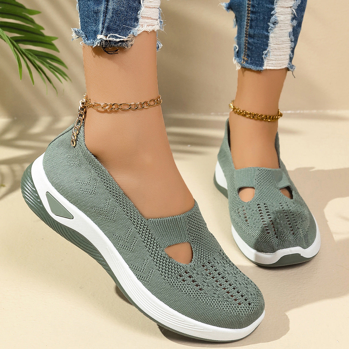 Women's Shoes Soft Bottom Not Tired Feet Slip-on Mesh