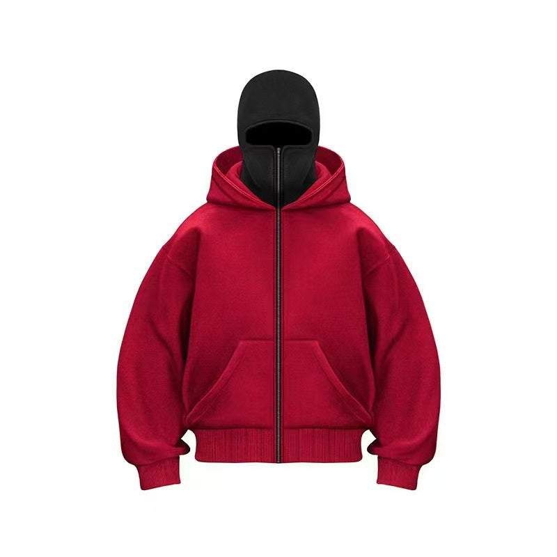 New European And American Autumn Spring Hooded Loose Cardigan Baseball Uniform Men