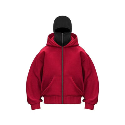 New European And American Autumn Spring Hooded Loose Cardigan Baseball Uniform Men