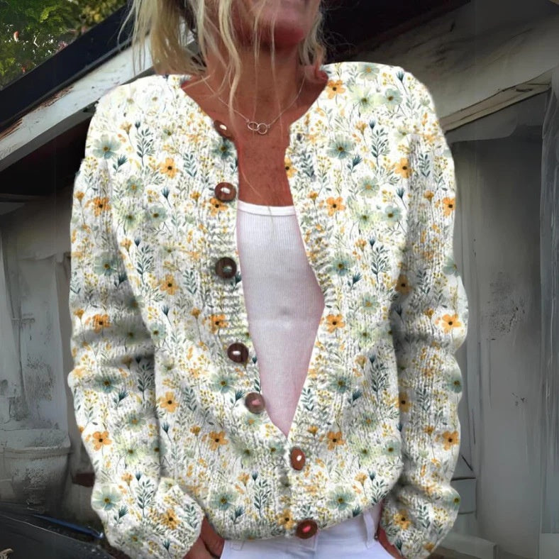 3D Digital Printing Cardigan Knitted Coat