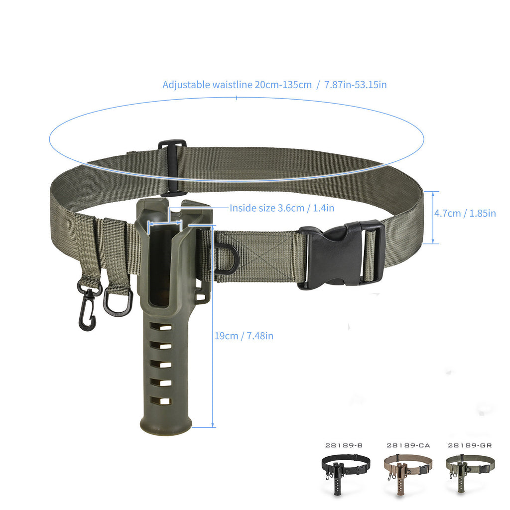 Fishing Rod Belt Bracket Fishing Waist Hanging Insertion Pole Barrel Holder Fishing Gear Hanging Buckle