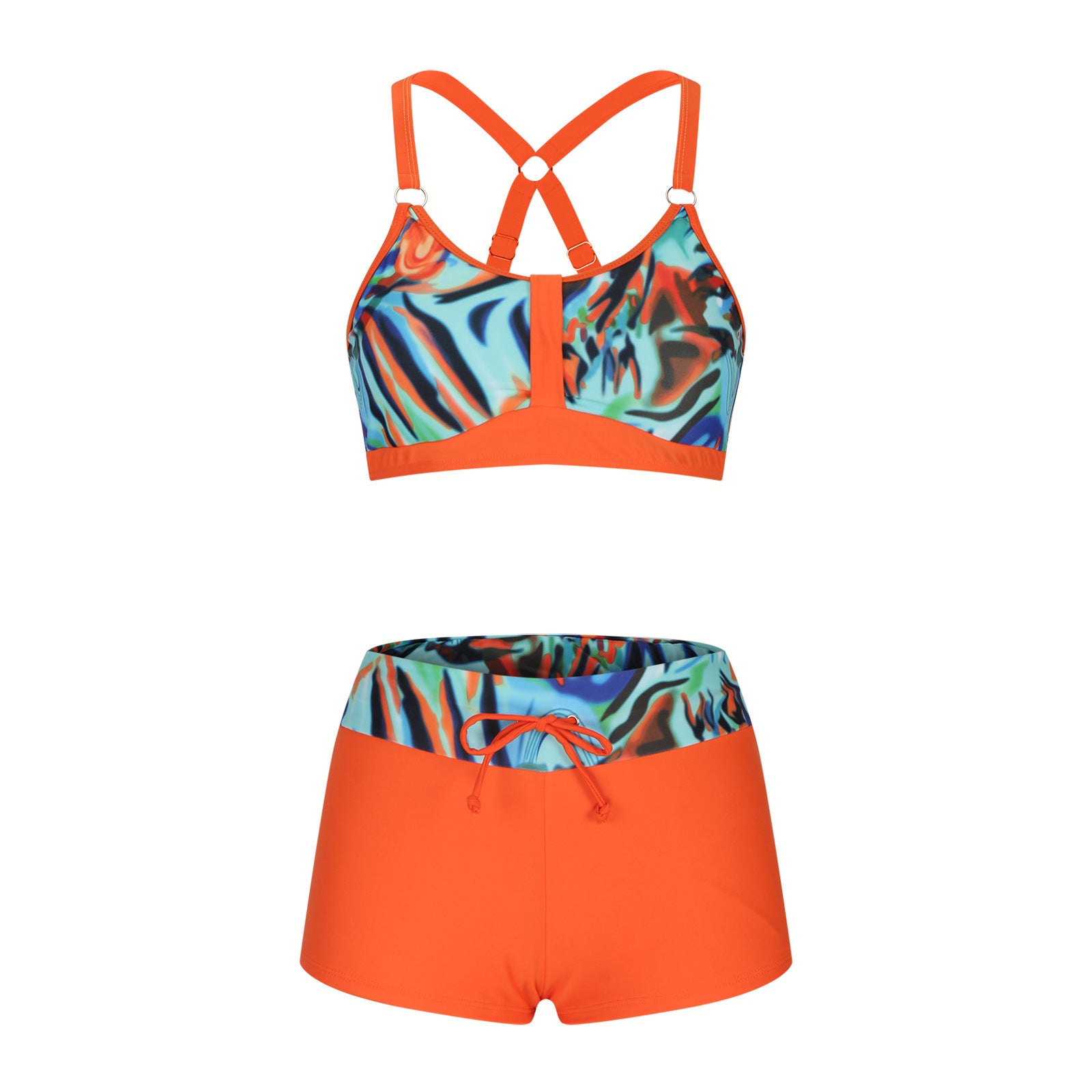 New Women's Printed Split Bikini Swimsuit