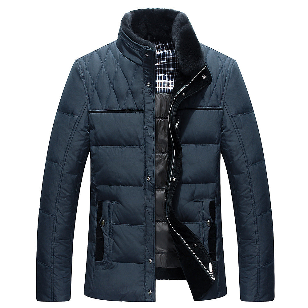 Thickened Down Jacket For Middle-aged And Elderly Men