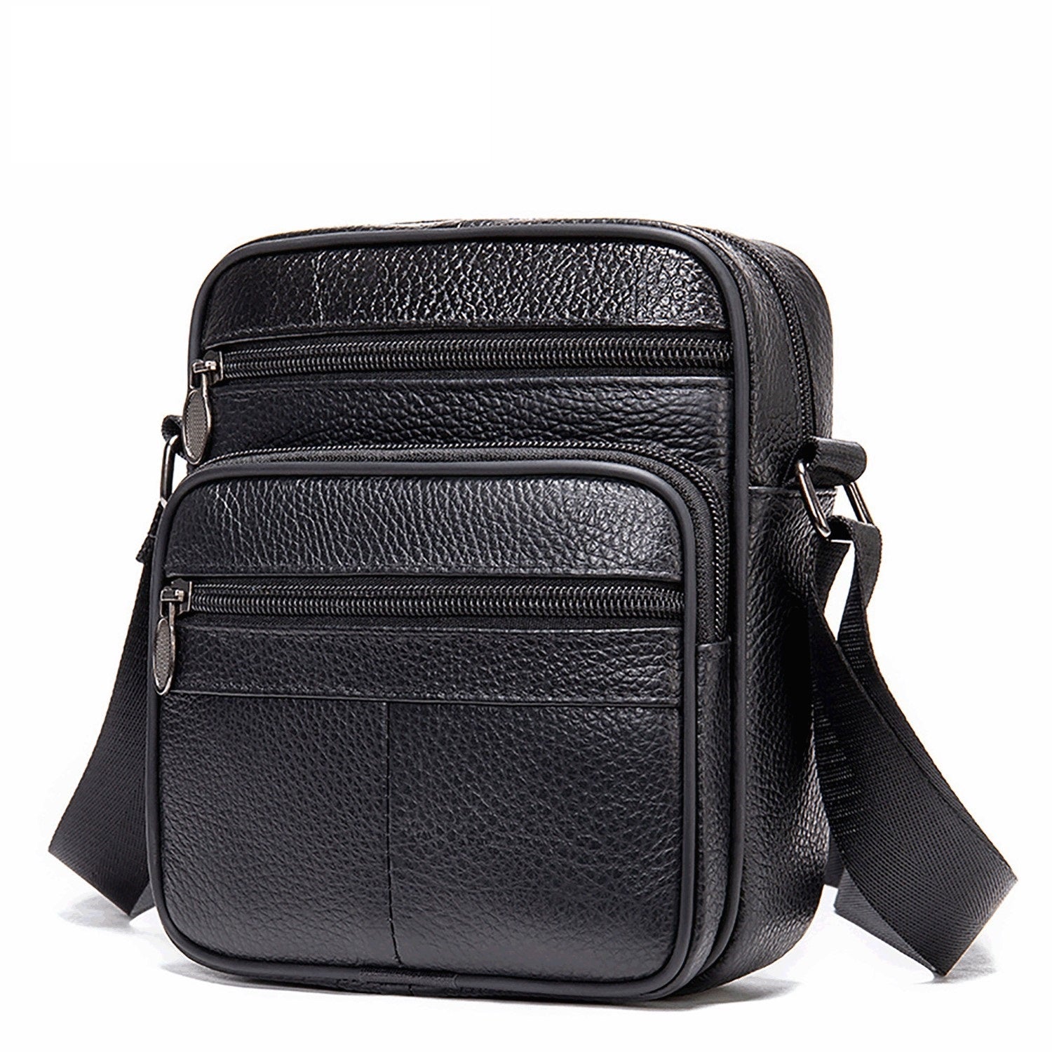 Vertical Head Layer Cowhide Casual One-shoulder Messenger Bag
