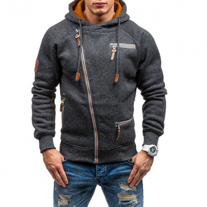 Men's Slim Drawstring Casual Hooded Sweatshirt