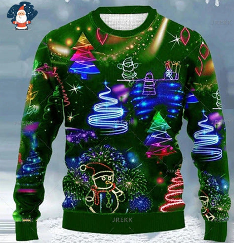 Santa Claus Funny Hip Hop 3D Digital Printing Top