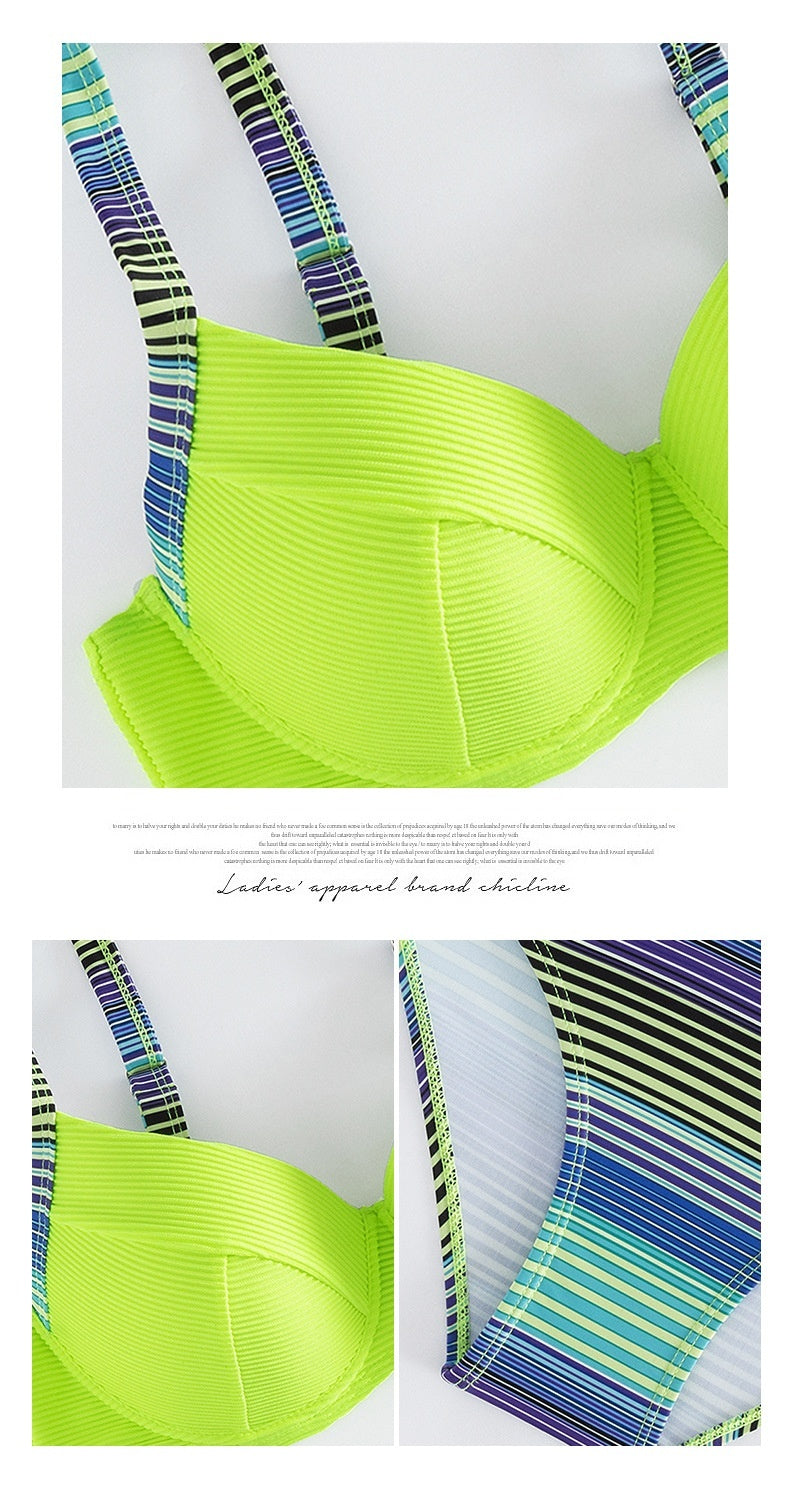 Printed Sexy Halter Bikini Women's Fashion Split