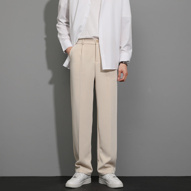 Ice Silk Leisure Summer Men's Slim Trousers