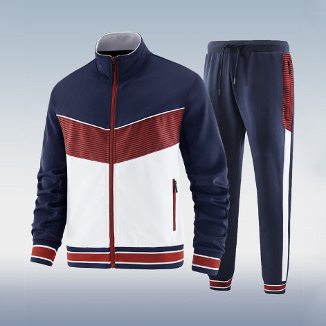 Trend Casual Two-piece Suit Long Sleeve Trousers Suit