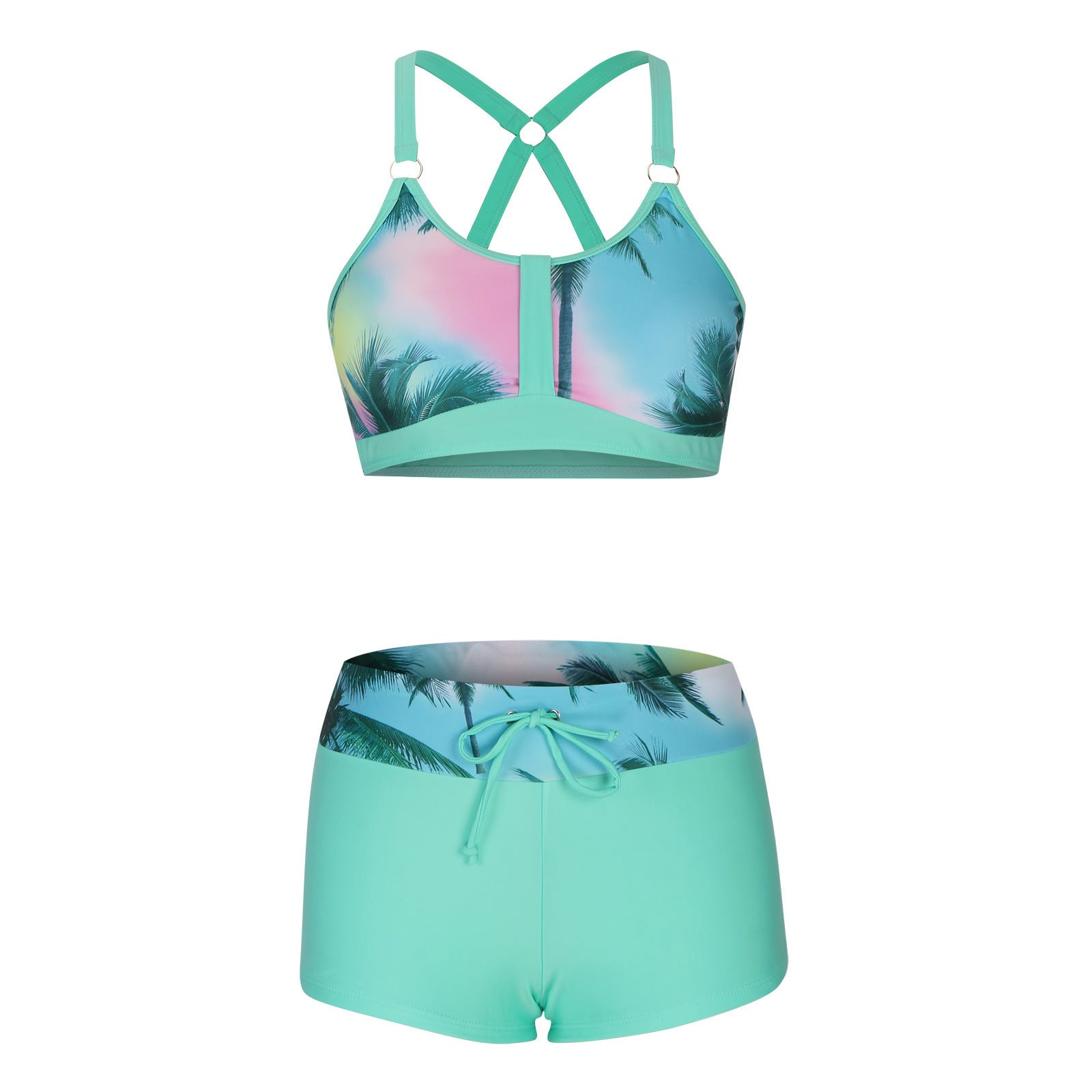 New Women's Printed Split Bikini Swimsuit