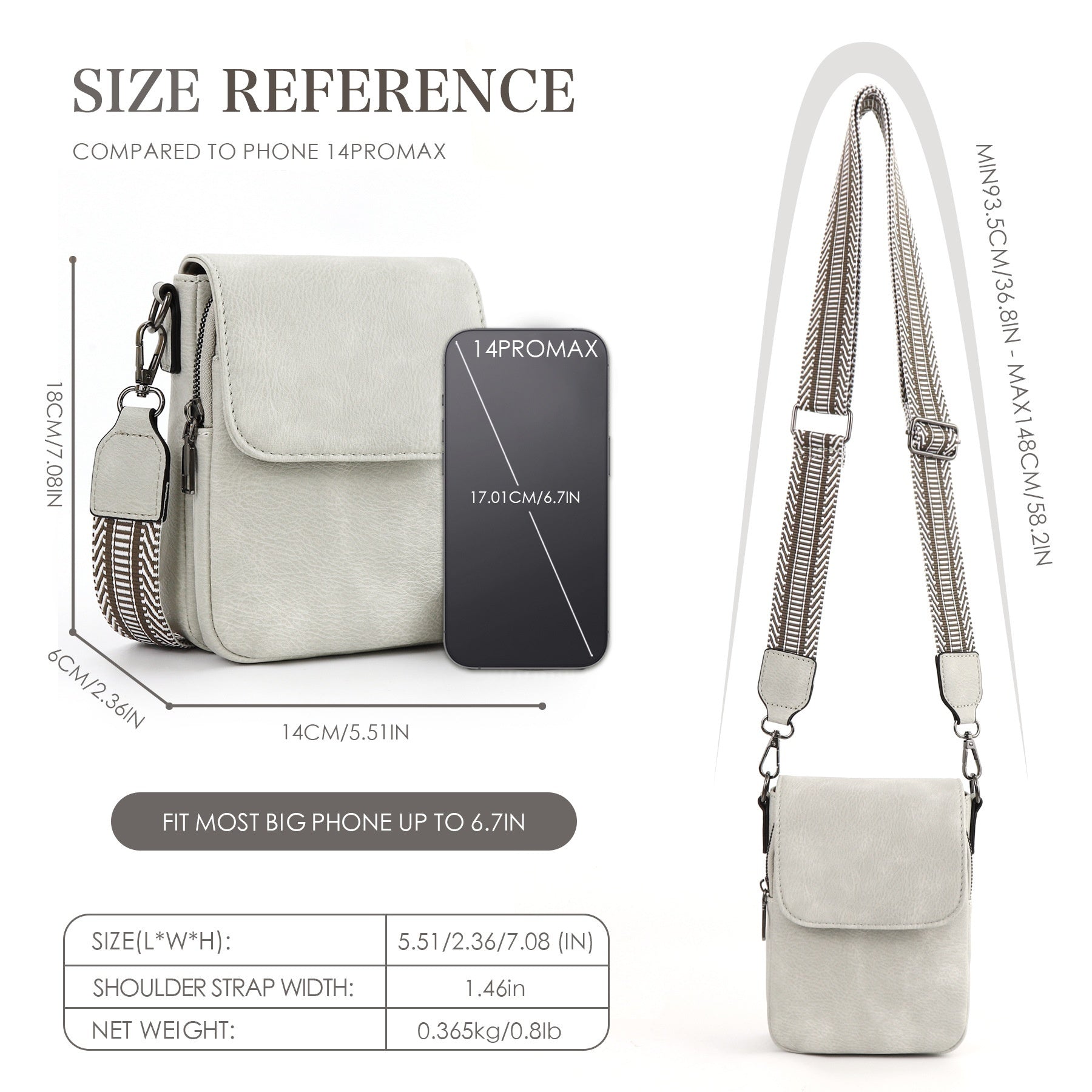 Adjustable Shoulder Strap Portable Mini Small Crossbody Bag