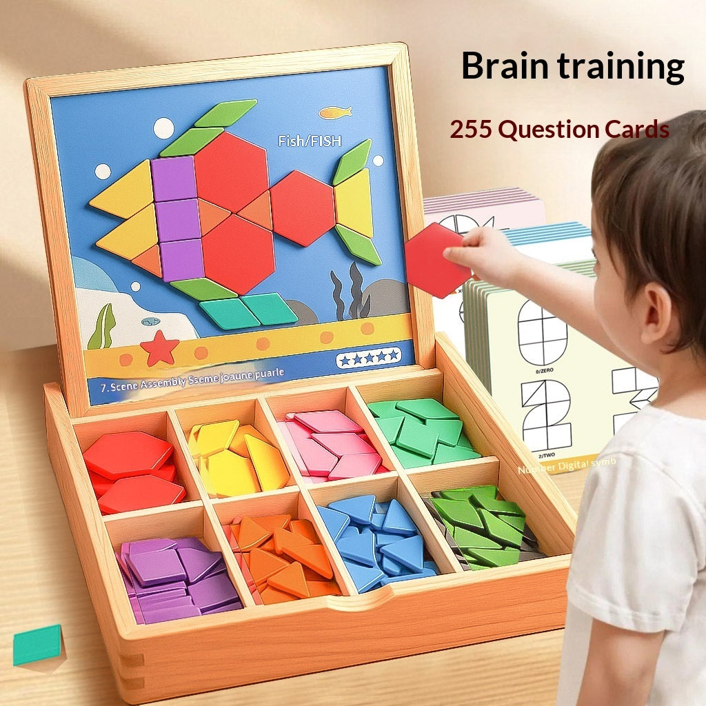 Tangram Puzzle For Kids Educational Toy To Enhance Logical Building Blocks For Babies