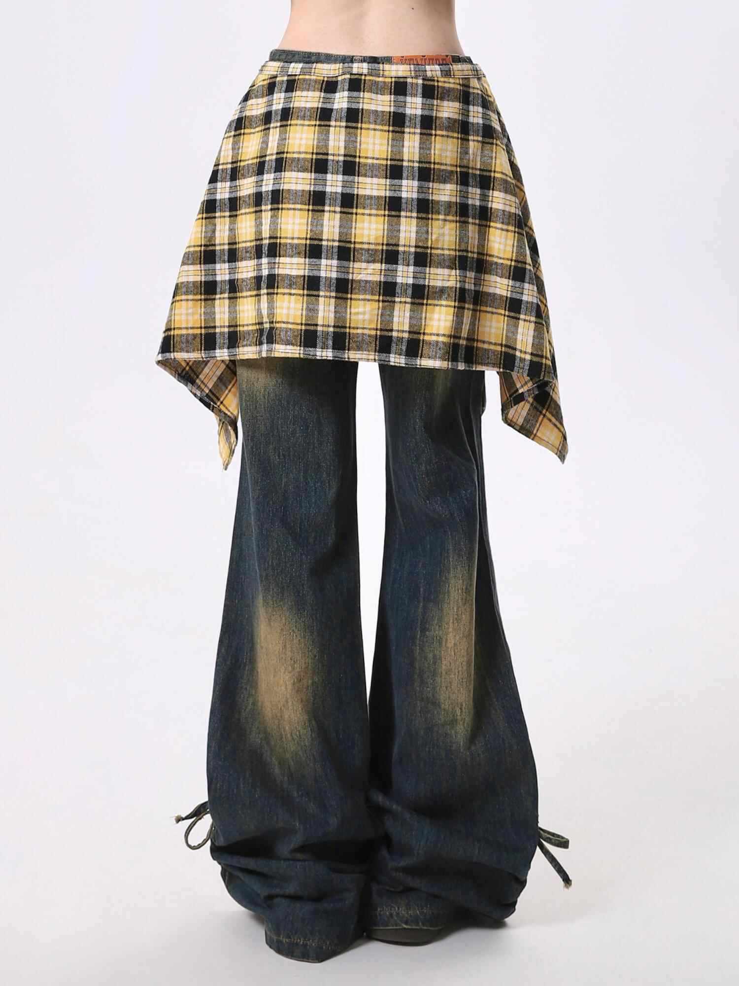 Jeans Women's Skirt Swing Outside Casual Bootcut Pants