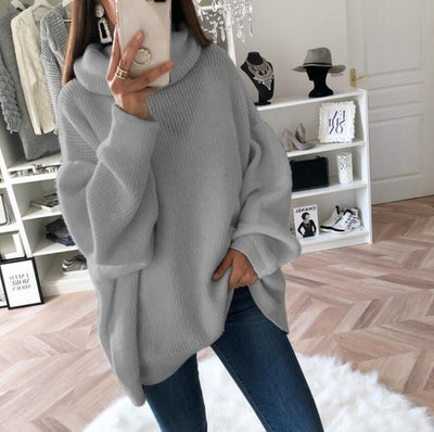 Solid Turtleneck Sweater