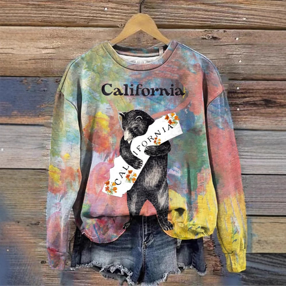 Round Neck Sweater V-neck Women's California Strong Outdoor Casual