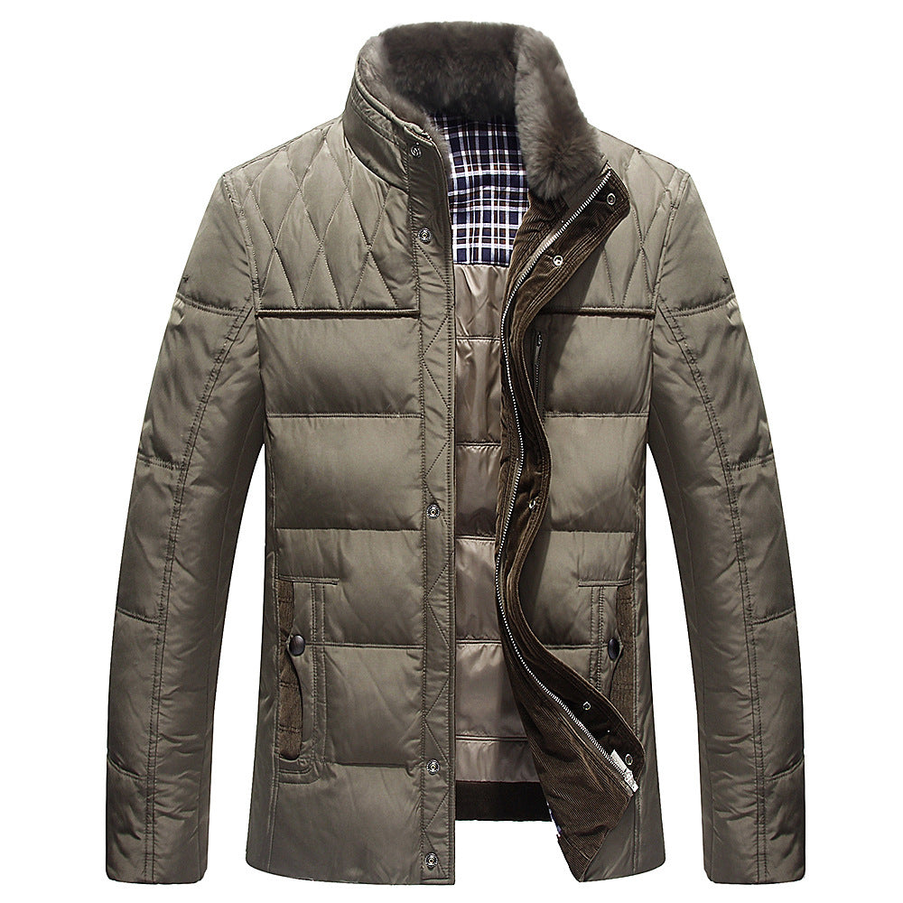 Thickened Down Jacket For Middle-aged And Elderly Men