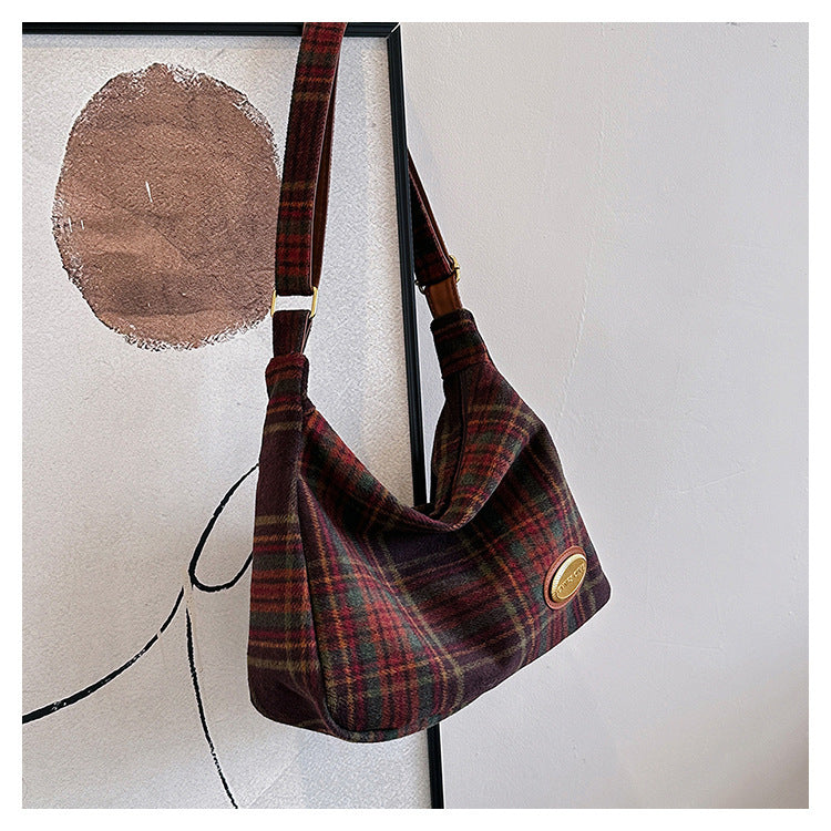 Autumn And Winter Large Capacity Woolen Bag For Women